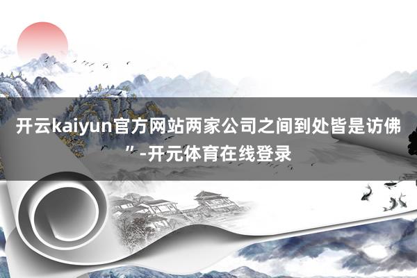 开云kaiyun官方网站两家公司之间到处皆是访佛”-开元体育在线登录