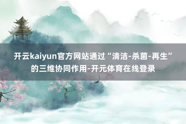 开云kaiyun官方网站通过“清洁-杀菌-再生”的三维协同作